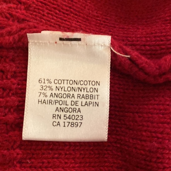Banana Republic Factory crew neck sweater. Size L. Red patterned striped. - Picture 16 of 16